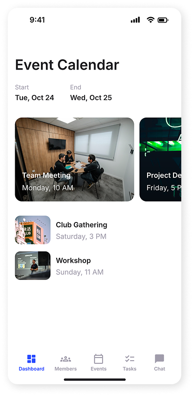 EventCalendarScreen 1